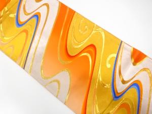 アンティーク　流水模様織り出し袋帯（材料）